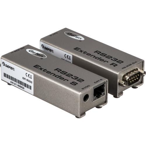 Gefen RS232 Serial Extender Sender With Receiver - Transfers Signals Over Network Cables