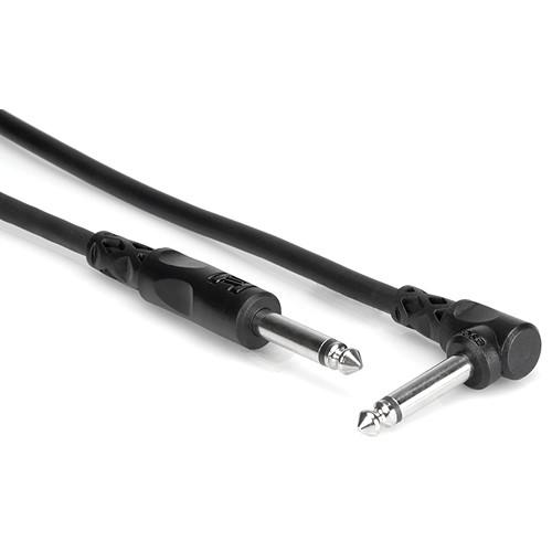 Hosa Technology 1 4" Male Phone to Right-Angle 1 4" Male Phone Cable - 5