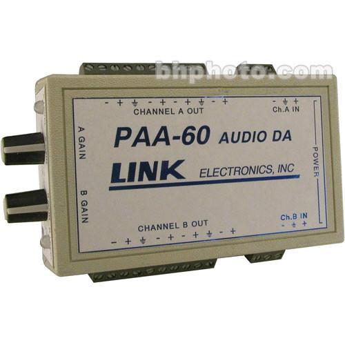 Link Electronics PAA-60 Portable 1x8 Audio Distribution Amplifier - Mono 1x8, Stereo 1x4, Balanced, Terminal Block Connection