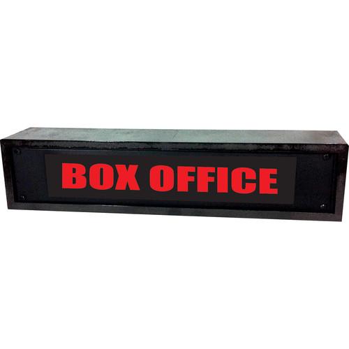 American Recorder BOX OFFICE Sign with LEDs & Black Enclosure