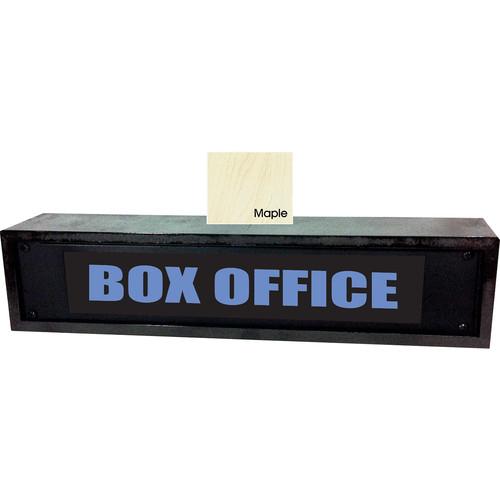 American Recorder BOX OFFICE Sign with LEDs & Maple Enclosure