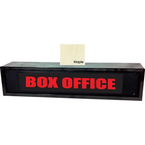 American Recorder BOX OFFICE Sign with LEDs & Maple Enclosure