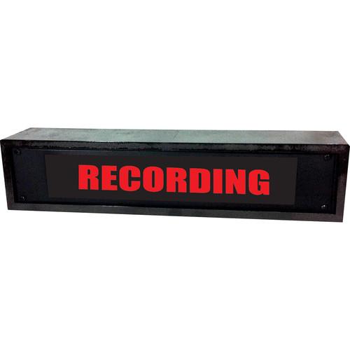 American Recorder RECORDING Sign with LEDs & Black Enclosure