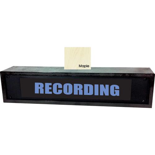 American Recorder RECORDING Sign with LEDs & Maple Enclosure