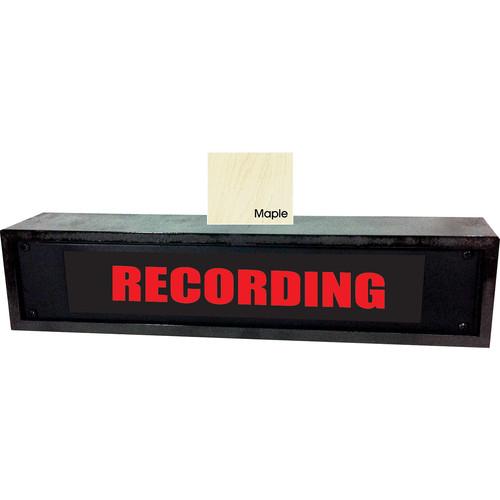 American Recorder RECORDING Sign with LEDs & Maple Enclosure