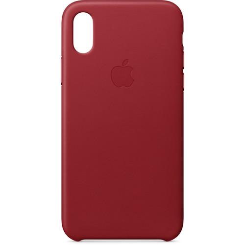 Apple iPhone X Leather Case RED