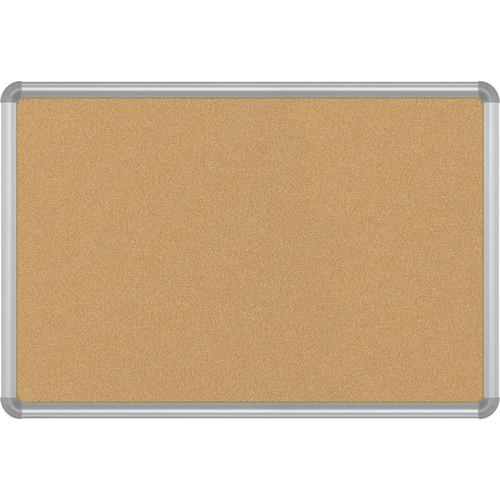 Best Rite VT Logic Natural Cork Surface Tackboard with Silver Presidential Trim