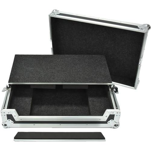 DeeJay LED Fly Drive Case for Pioneer Numark NS6II DJ Controller with Laptop Shelf