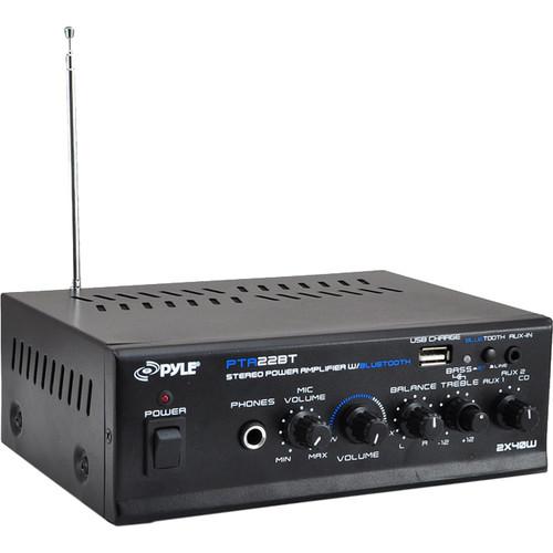 Pyle Pro Mini Blue-Series Stereo 80W Power Amplifier with Bluetooth
