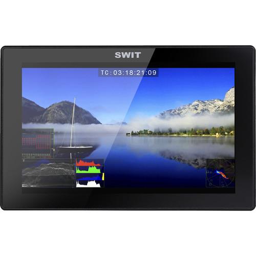 SWIT S-1073F 7" Full HD Waveform LCD Monitor with S-7006A Gold Mount Battery Plate