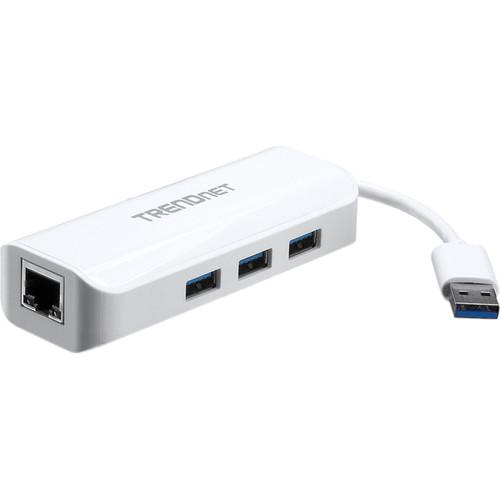 TRENDnet TU3-ETGH3 USB 3.0 to Gigabit Ethernet Adapter USB Hub