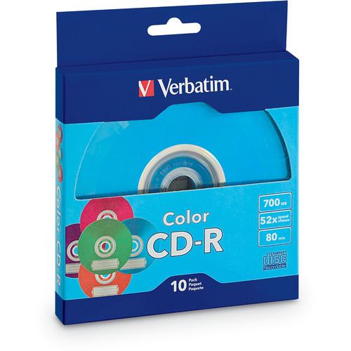 Verbatim 700MB CD-R 52x Disks with Color Branded Surface