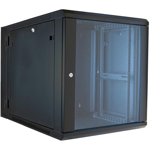 Video Mount Products 19" Hinged Wall Equipment Rack Enclosure with 24" Depth
