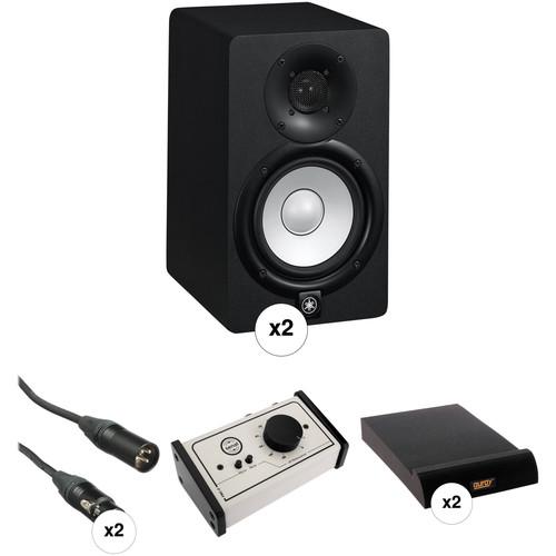 Yamaha HS5 Powered Studio Monitors with Monitor Controller and Isolation Pads Kit