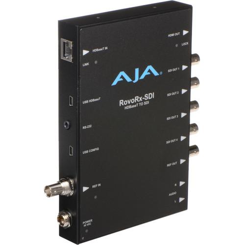 AJA UltraHD HD HDBaseT Receiver with 6G 3G-SDI & HDMI Outputs for RovoCam Camera