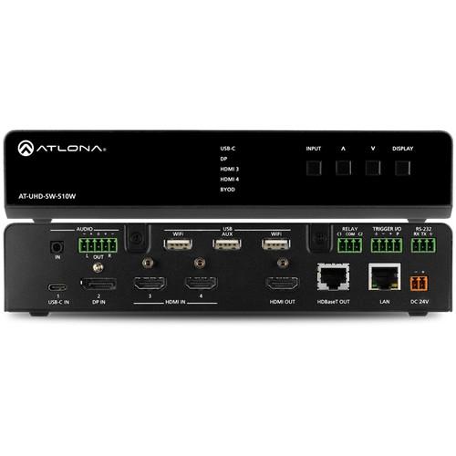 Atlona 4K UHD 5-Input Universal Switcher with Wireless Presentation Link