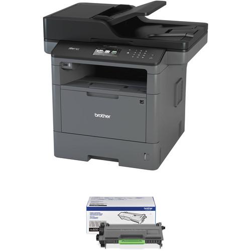 Brother MFC-L5800DW All-in-One Monochrome Laser Printer with High-Yield Toner Cartridge Kit