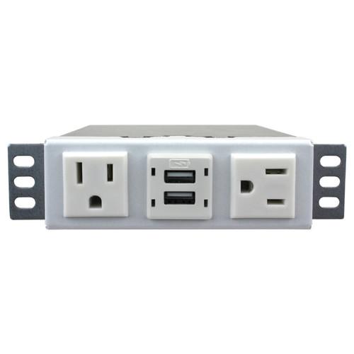 FSR Power Box with Ear Mounts, Two AC Outlets & Dual-USB Charger
