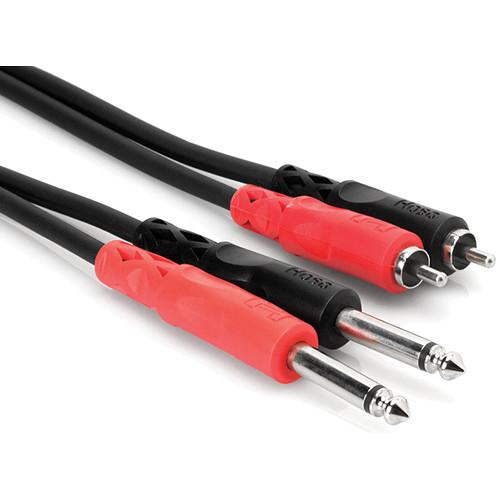 Hosa Technology Two 1 4" Phone Male to Two RCA Male Unbalanced Cable - 6.6