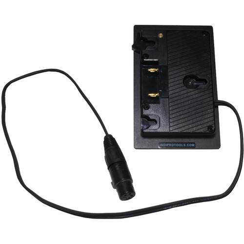 IndiPRO Tools Gold Mount Plate for 4-Pin XLR Cameras & Devices