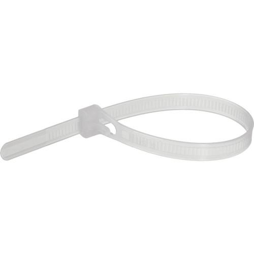 Pearstone 12" Reusable Plastic Cable Ties - Clear