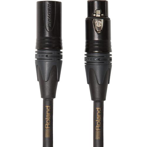 Roland Gold Series Neutrik XLR-M to XLR-F Microphone Cable with Four OFC Conductors