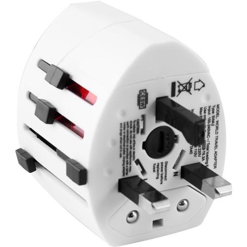 Bower International Power Adapter & Dual USB Charger, Bower, International, Power, Adapter, &, Dual, USB, Charger