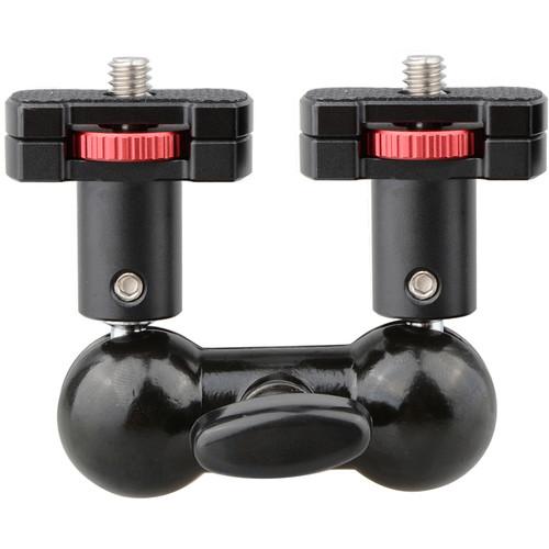CAMVATE 360° Rotating Double Ball Head Micro Rod Mount with 1 4"-20 Lock Nuts