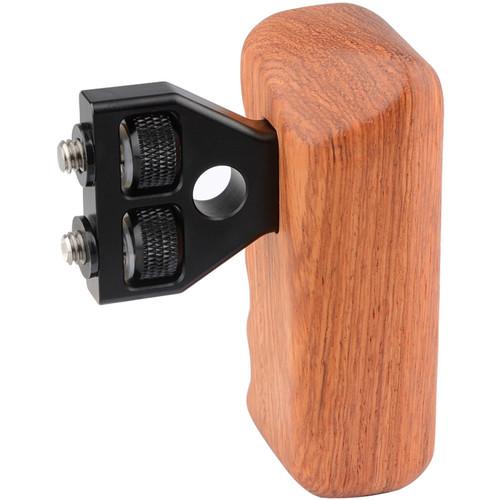 CAMVATE Right Hand Wood Handle Grip with Thumbscrew Connector for Select DV and DSLR Camera Cages