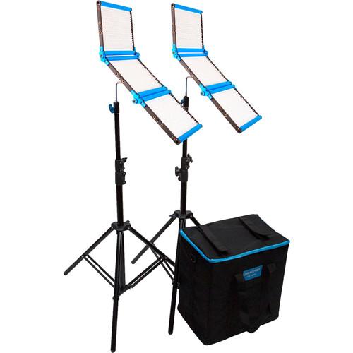 Dracast Silver Series LED1500 Bi-Color Foldable 2-Light Kit with Soft Case