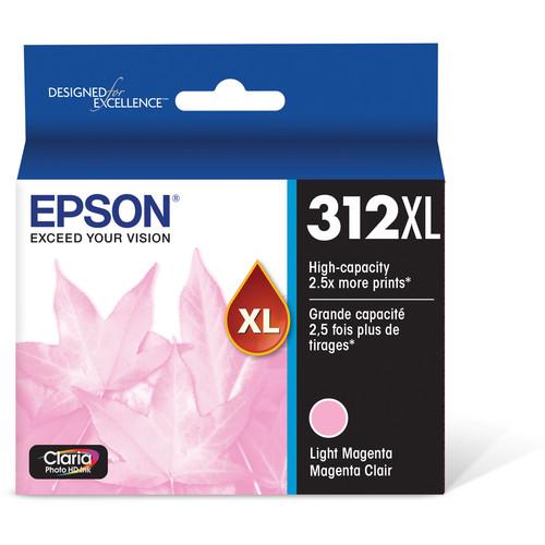 Epson T312XL Light Magenta Claria Photo HD Ink Cartridge with Sensormatic