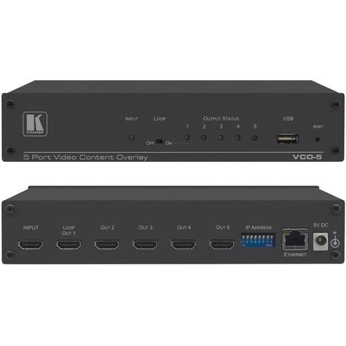 Kramer 5-Port 4K60 4:2:0 HDMI Video Content Overlay Solution