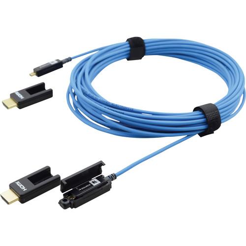 Kramer Plenum-Rated High-Speed Fiber Optic HDMI Cable with Removable Connectors