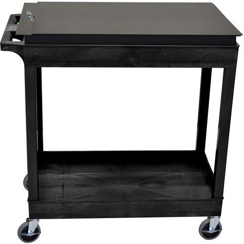 Luxor Two-Shelf Tub Cart with Locking Toolbox