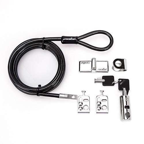 Rocstor Rocbolt Security Cable & Key Lock Kit for Desktop & Peripherals