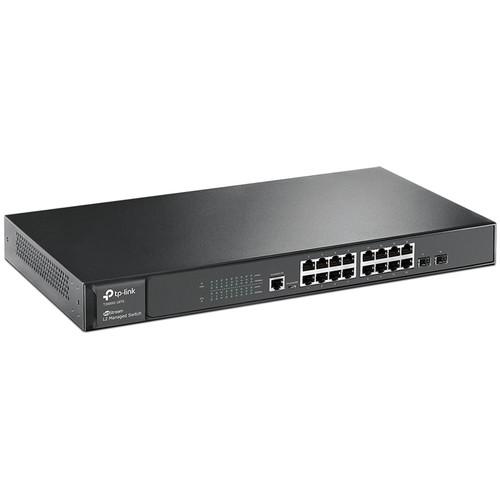 TP-Link T2600G-18TS JetStream 16-Port Gigabit L2 Managed Switch with 2 SFP Slots