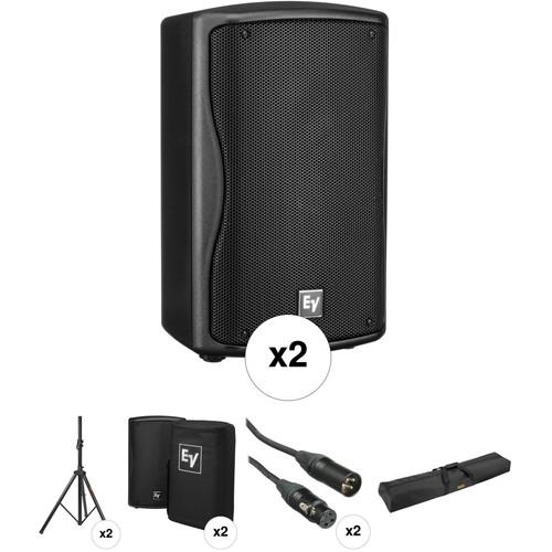 Electro-Voice ZXA1 Kit with 2x Speakers, Stands, Covers, Cables, and Bag