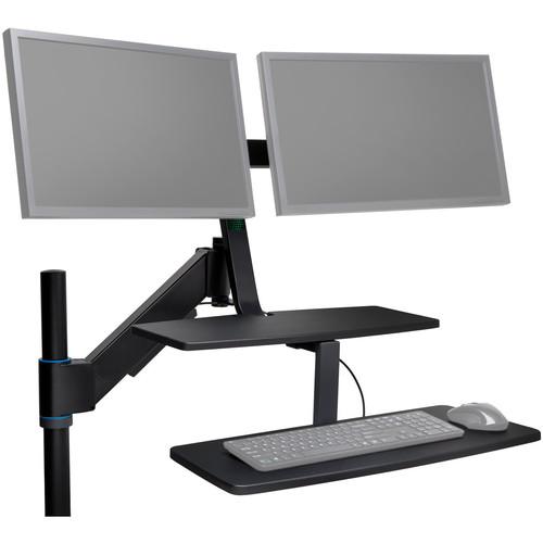 Kensington SmartFit Sit Stand Dual Monitor Articulated Arm Workstation for up to 24" Screens