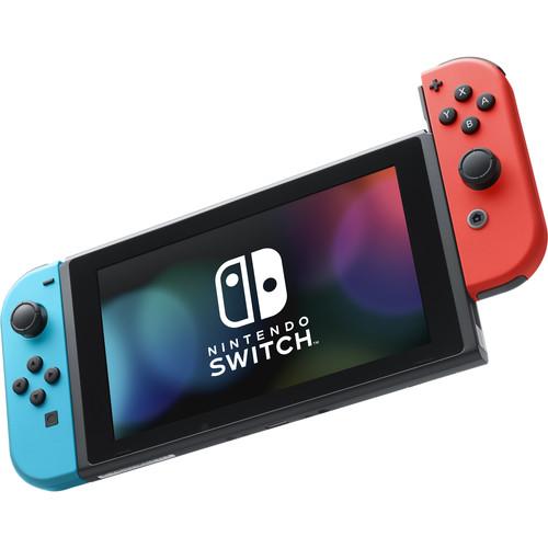 Nintendo Switch with Neon Blue and