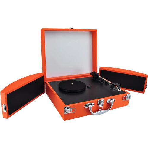 Pyle Pro PVTTBT8OR Portable Suitcase Turntable with Bluetooth and USB