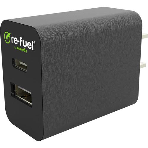 Re-Fuel Dual USB Type-A & Type-C Wall Charger