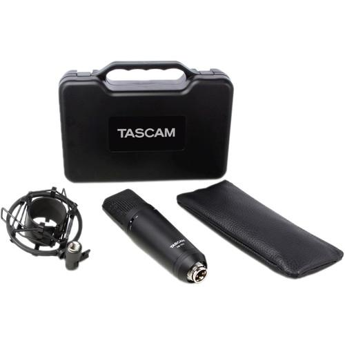 Tascam TM-180 Studio Condenser Microphone with Shockmount, Hard Case, and Zippered Soft Case