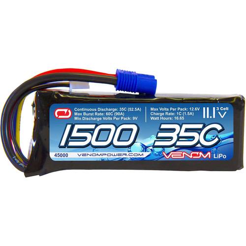 Venom Group Marine 11.1V 1500mAh 35C 3S LiPo Battery with EC3 Plug
