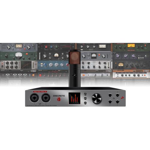 Antelope Discrete 4 and Edge Bundle Thunderbolt USB 14x20 Audio Interface with Premium FX Pack and Large-Diaphragm Condenser Modeling Microphone