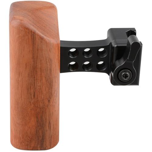 CAMVATE Quick Release Left Hand Wood Handle Grip for Select DV and DSLR Camera Cages