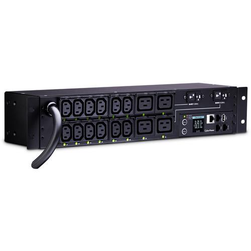 CyberPower PDU41008 16-Outlet 2U Rackmount Switched Power Distribution Unit with 12