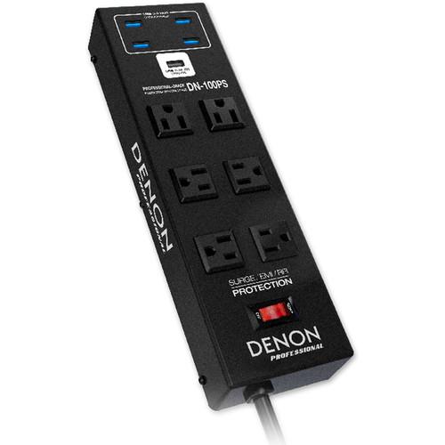 Denon DN-100PS 6-Outlet Power Strip with 4-Port USB 3.1 Gen 1 Hub
