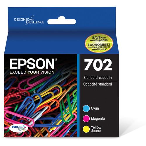 Epson 702 DURABrite Ultra Standard-Capacity Ink Cartridge Color Multi Pack with Sensormatic