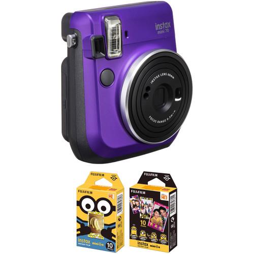 FUJIFILM INSTAX Mini 70 Instant Film Camera with Minions Instant Film Kit