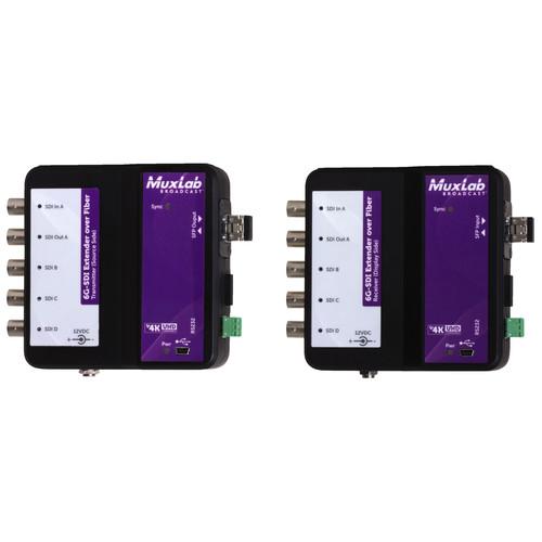 MuxLab 6G-SDI Extender over Fiber Optic with Return Channel